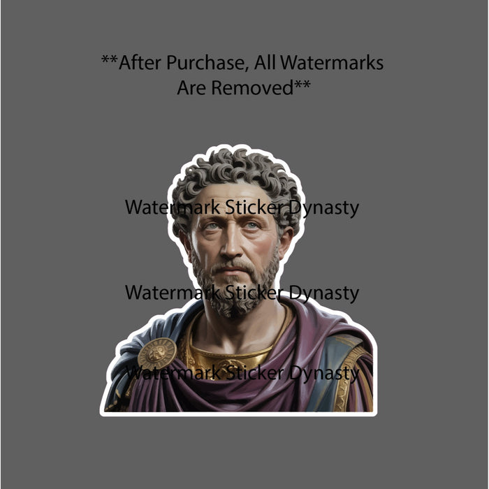 Marcus Aurelius Sticker Waterproof Decal Rome Caesar Roman History Gift NEW