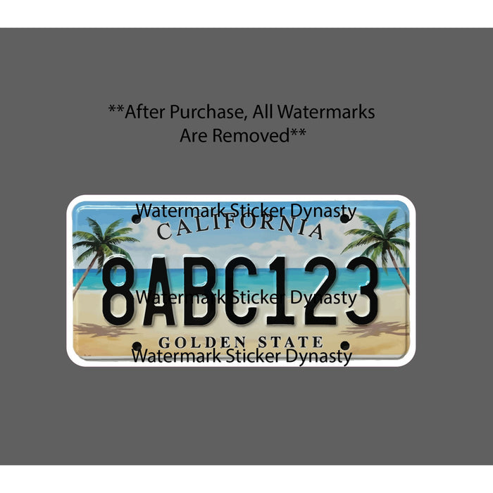 California License Plate Sticker Waterproof Decal Cali Car Truck Drive Gift NEW