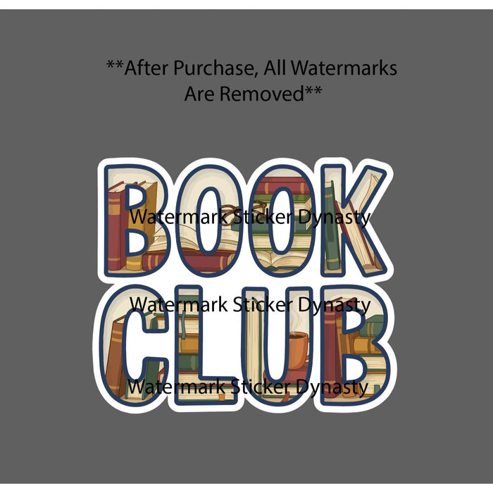 Book Club Sticker Waterproof Decal Reader Reading Novel Hobby Gift NEW