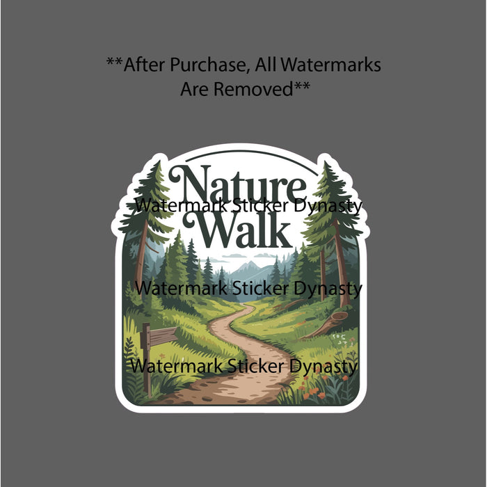 Nature Walk Sticker Waterproof Decal Outdoor Wildlife Trail Travel Gift NEW