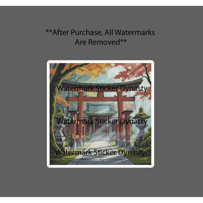Japan Torii Gate Shinto Sticker Waterproof Decal Beauty Architecture Gift NEW