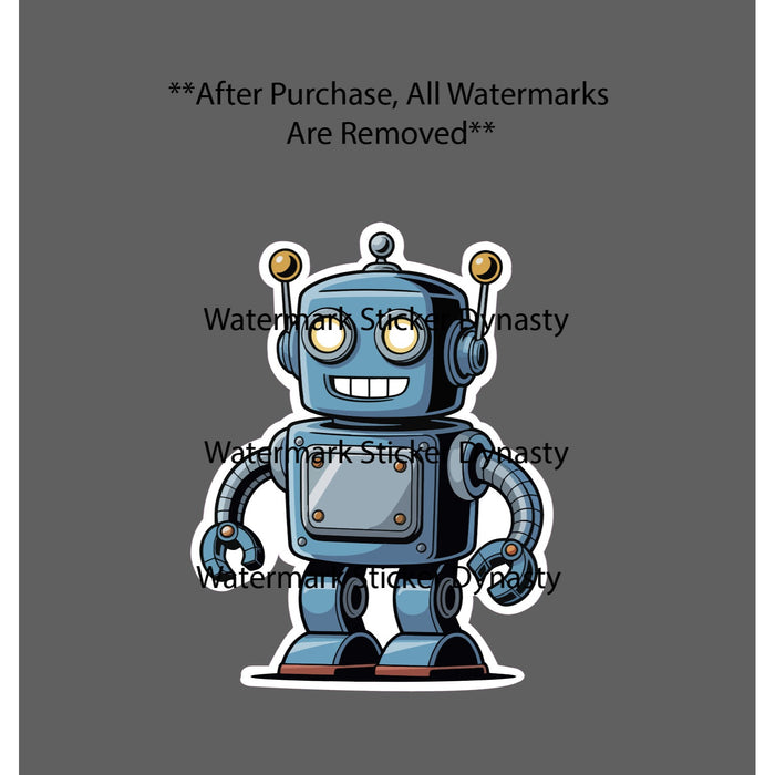 Robot Sticker Waterproof Decal Cartoon Illustration Art Machine Gift NEW