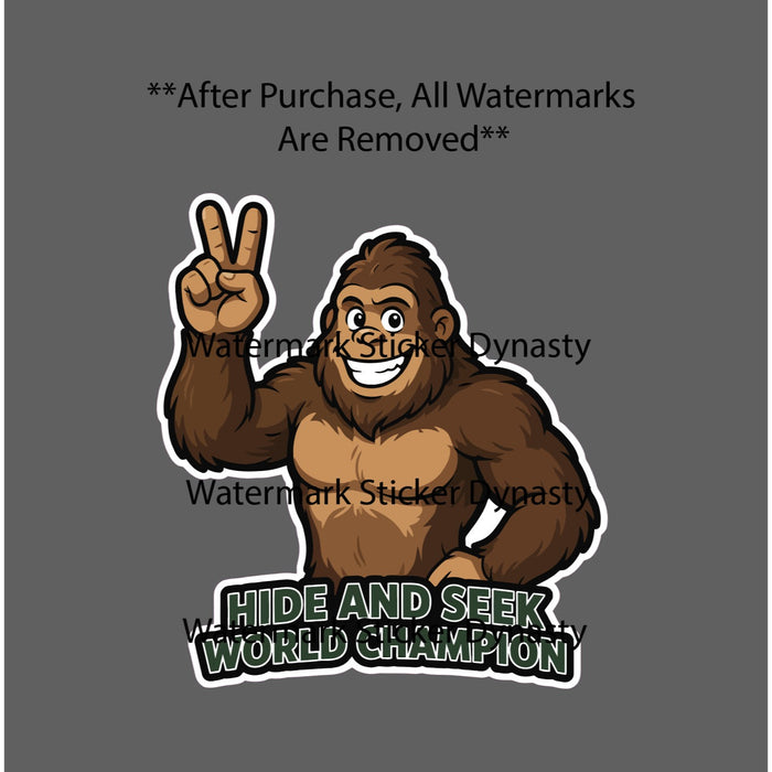 Bigfoot Sticker Waterproof Decal Hide and Seek Champion Outdoor Peace Gift NEW
