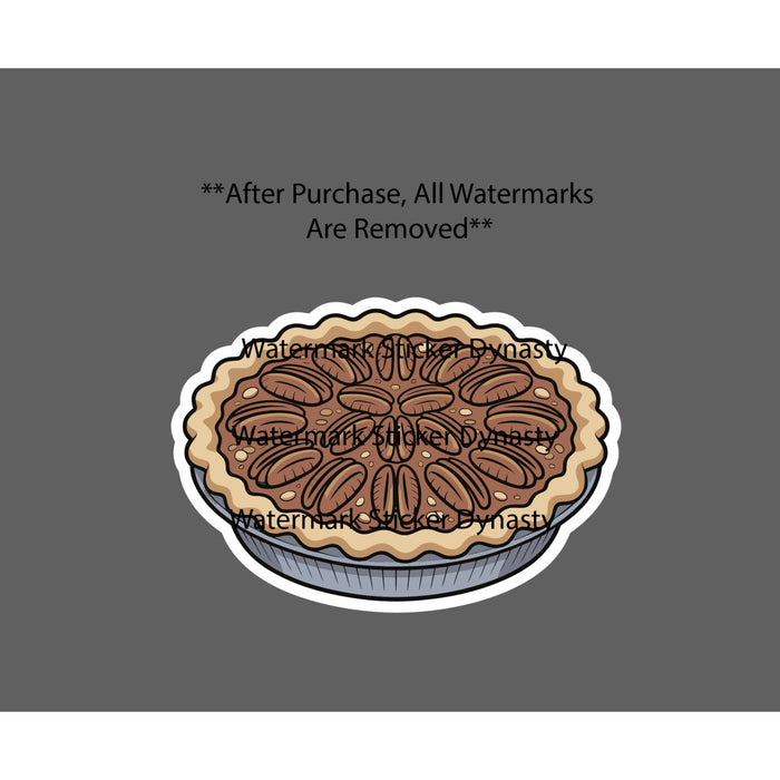 Pecan Pie Sticker Waterproof Decal Food Dessert Dinner Nuts Sugar Gift NEW