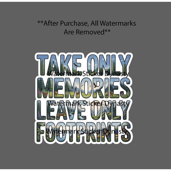 Leave Only Footprints Sticker Waterproof Decal Forest Woods Outdoor Gift NEW