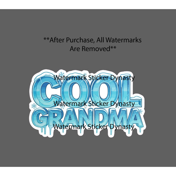 Cool Grandma Sticker Waterproof Decal Ice Family Love Funny Humor Gift NEW