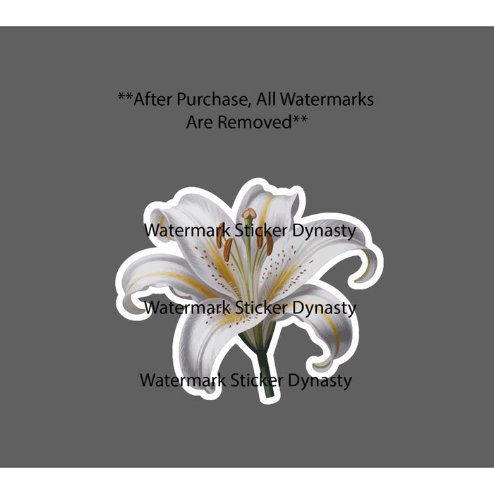 Water Lily Sticker Waterproof Decal Plant Flower Floral Nature Garden Gift NEW