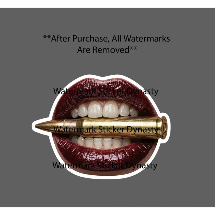 Bite The Bullet Sticker Waterproof Decal Quote Saying Beauty Gift NEW