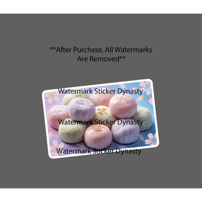 Mochi Sticker Waterproof Decal Dessert Food Sugar Japan Gift NEW