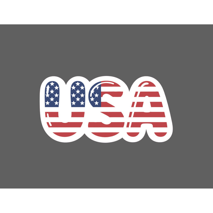 USA Sticker Bubble Letters American Flag United States Gift Waterproof NEW