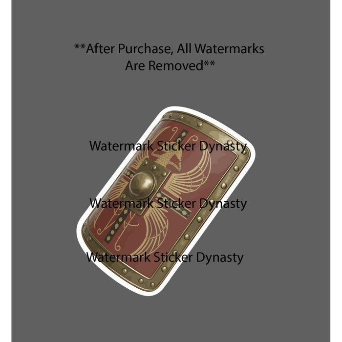 Roman Shield Sticker Waterproof Decal Rome Scutum Military War Solider Gift NEW