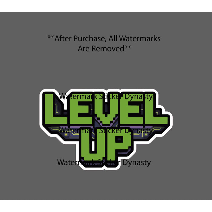 Level Up Sticker Waterproof Decal Gaming Gamer XP Videogames Retro Gift NEW