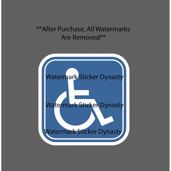 Handicapped Sticker Waterproof Decal Wheelchair Caution Warning Gift NEW