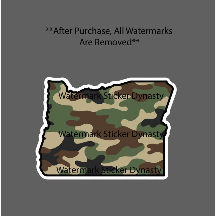 Oregon Sticker Waterproof Decal Camo Outdoor Nature Hunting Fishing Gift NEW