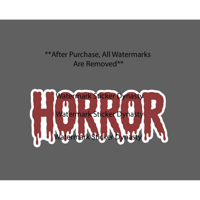 Horror Sticker Waterproof Decal Book Blood Movie Reader Reading Film Gift NEW