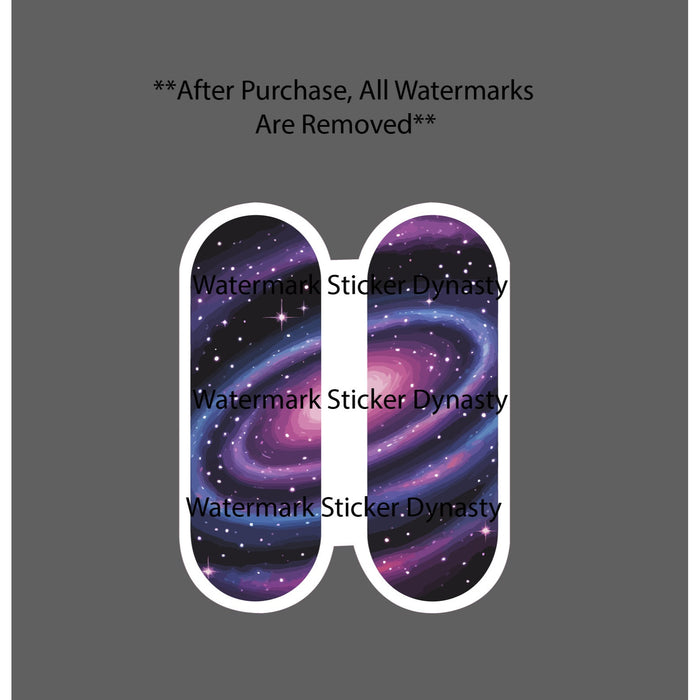 Pause Symbol Sticker Waterproof Decal Galaxy Stars Space Moon Gift NEW