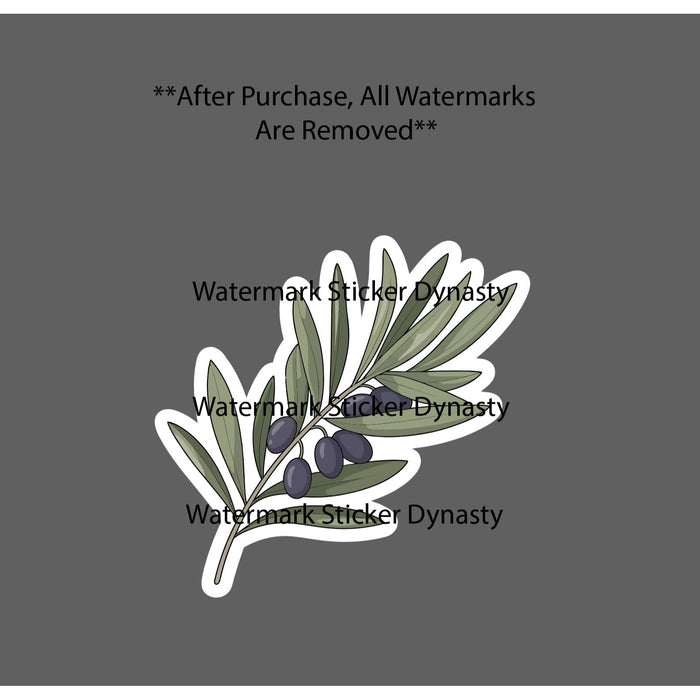 Olive Branch Sticker Waterproof Decal Peace Olive Oil Gift NEW