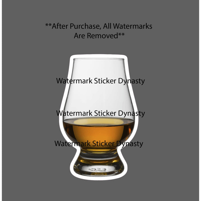 Glencairn Glass Sticker Waterproof Decal Bourbon Whiskey Scotch Gift NEW
