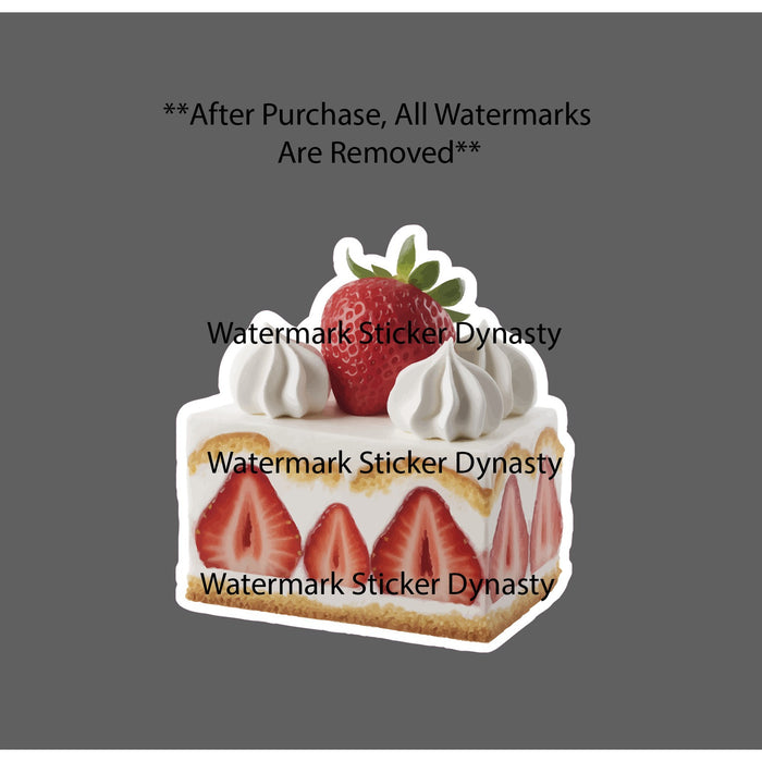 Strawberry Shortcake Sticker Waterproof Decal Dessert Fruit Dinner Gift NEW