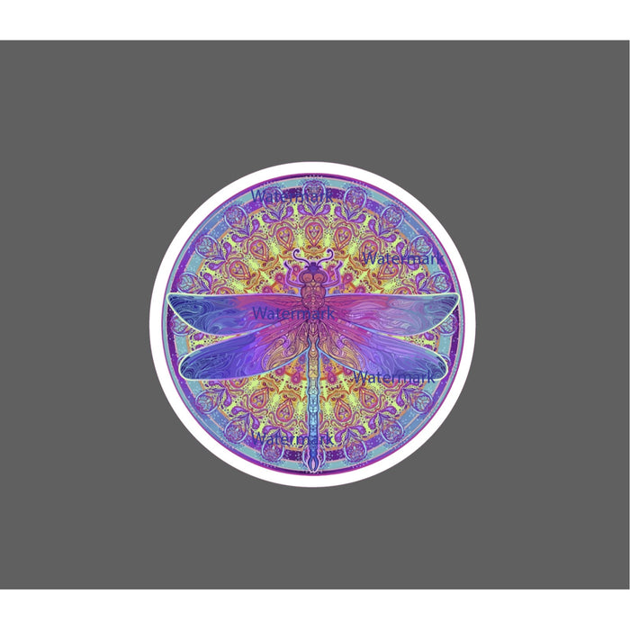Dragonfly Sticker Mosaic Trippy Waterproof