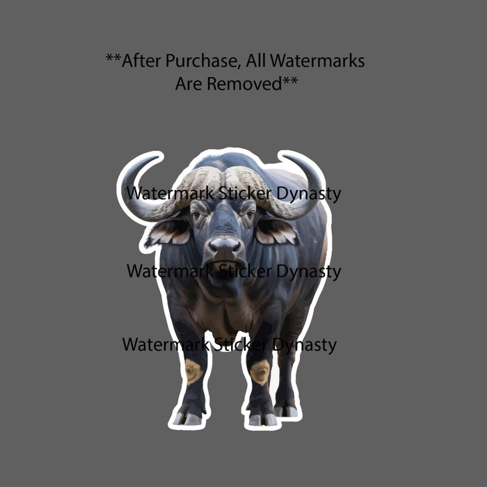 Cape Buffalo Sticker Waterproof Decal Animal Outdoor Wildlife Hunting Gift NEW