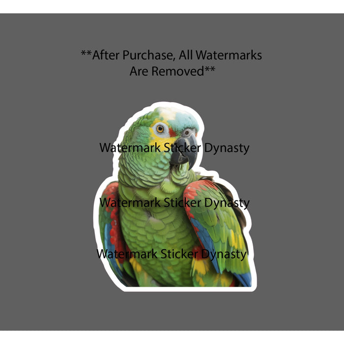 Amazon Parrot Sticker Waterproof Decal Bird Animal Pet Wildlife Gift NEW