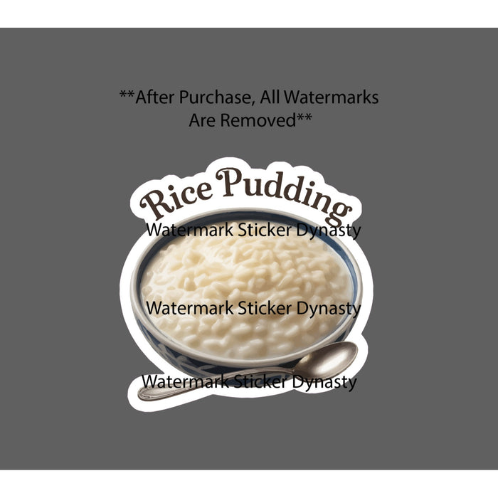Rice Pudding Sticker Waterproof Decal Food Dessert Dinner Gift NEW