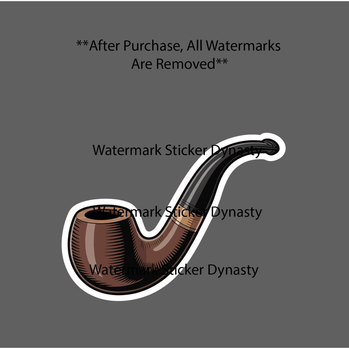 Sherlock Holmes Pipe Sticker Waterproof Decal Mystery Movie Book Smoke Gift NEW