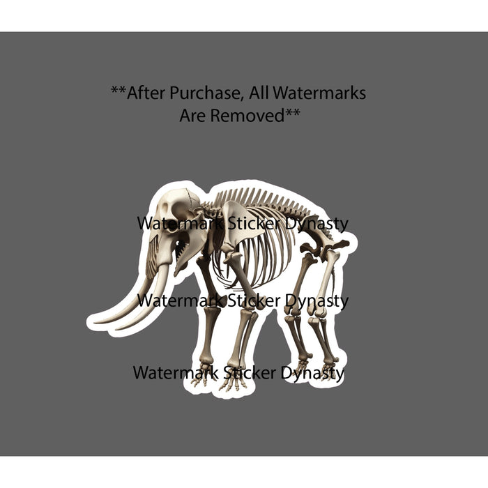 Elephant Skeleton Sticker Waterproof Decal Bones Fossil Animal Outdoor Gift NEW