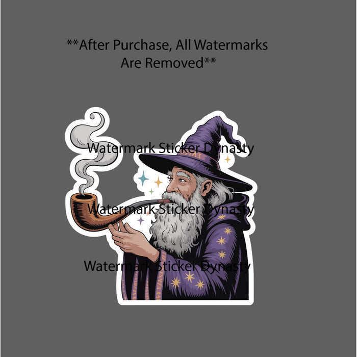 Wizard Smoking Pipe Sticker Waterproof Decal Za Magic Stars Movie TV Gift NEW