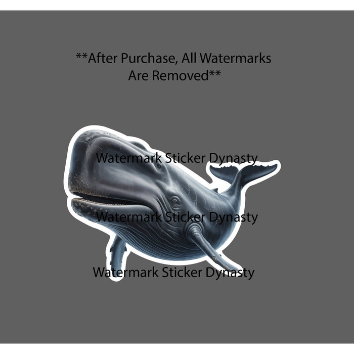 Sperm Whale Sticker Waterproof Decal Animal Ocean Beach Sighting Gift NEW