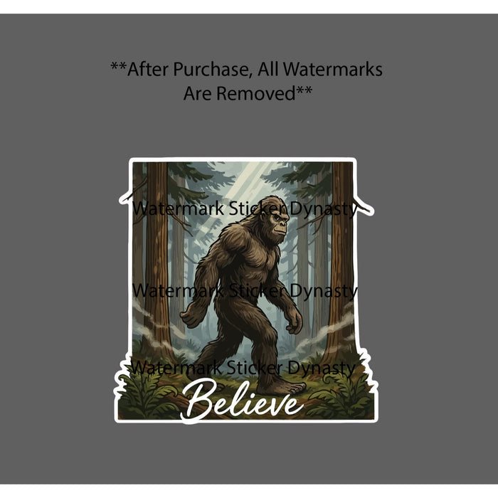 Bigfoot Believe Sticker Waterproof Decal Sasquatch Legend Outdoor Travel NEW