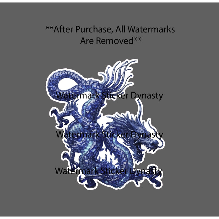 Blue Dragon Sticker Waterproof Decal Book Fantasy Movie Film Gift NEW