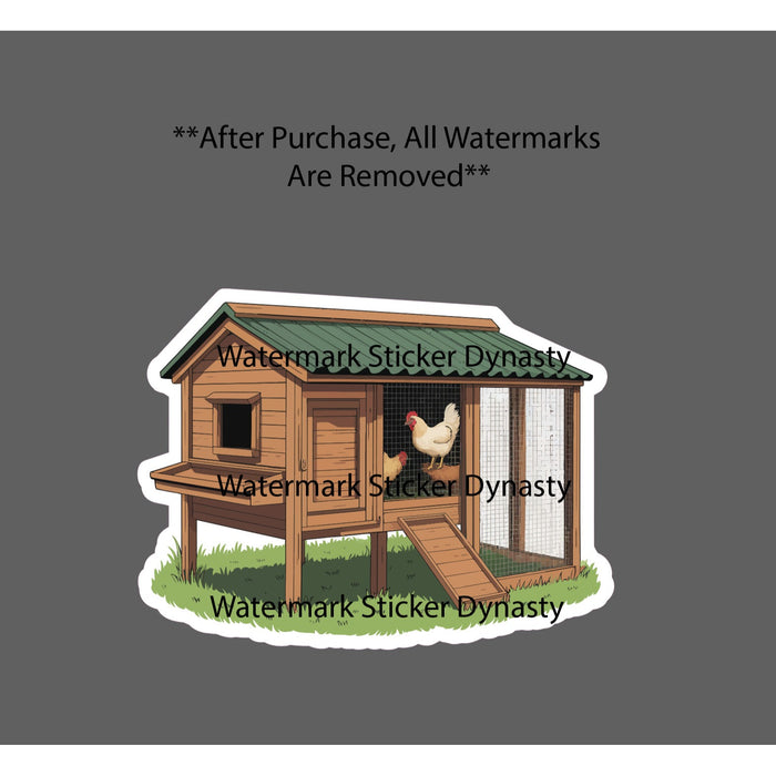 Chicken Coop Sticker Waterproof Decal Chickens Hen Rooster Eggs Farm Gift NEW
