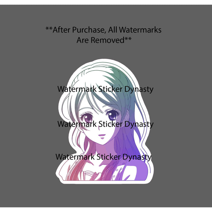 Anime Girl Sticker Waterproof Decal Neon Colorful Comic Book Japan Art Gift NEW