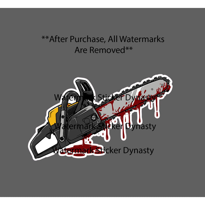 Chainsaw Sticker Waterproof Decal Bloody Horror Murder Movie TV Film Gift NEW