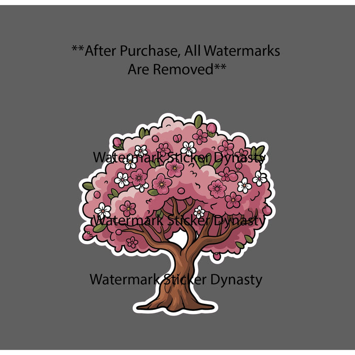 Cherry Tree Sticker Waterproof Decal Fruit Orchard Food Blossom Gift NEW
