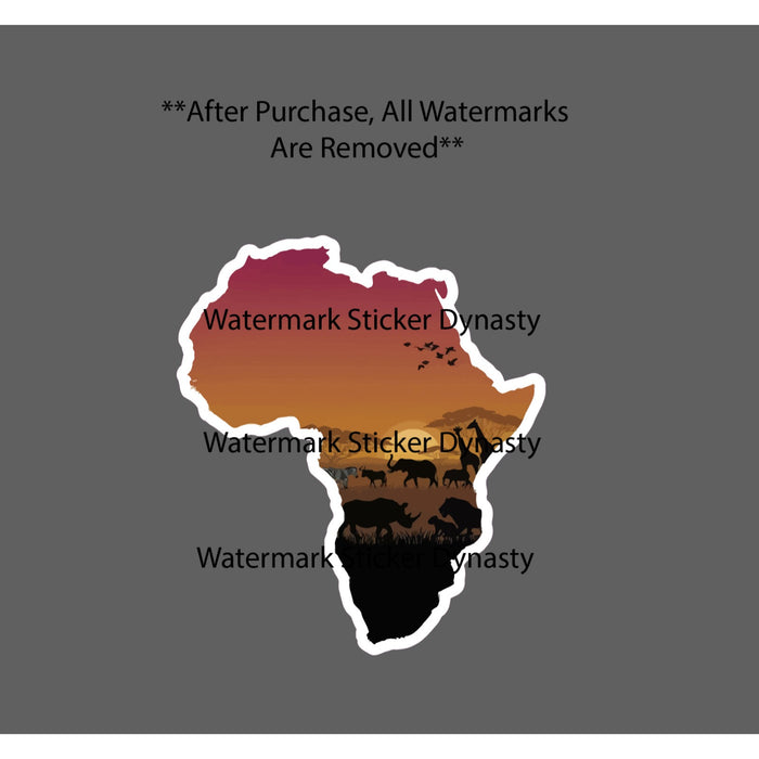 African Safari Sticker Waterproof Decal Outdoor Travel Wildlife Animals Gift NEW