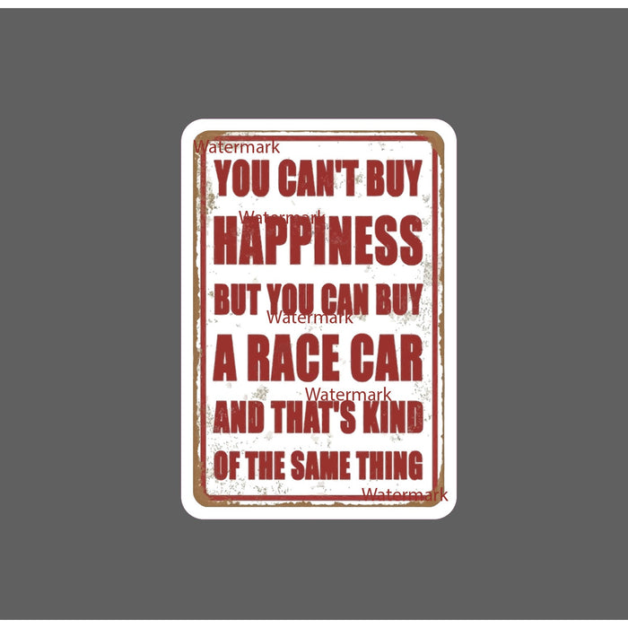 Race Car Sticker Happiness Speed Waterproof