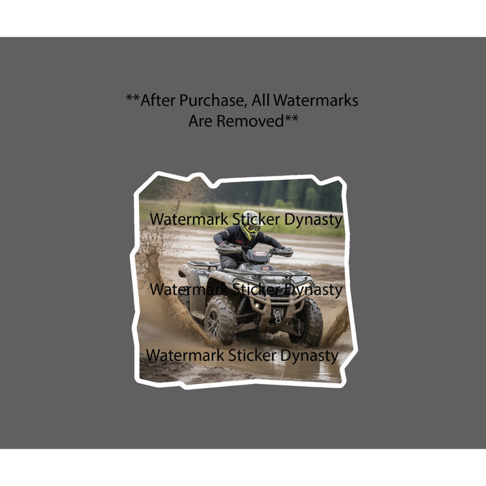 4-Wheeler Sticker Waterproof Decal Mudding Mud Outdoor Travel Fun Moto Gift NEW