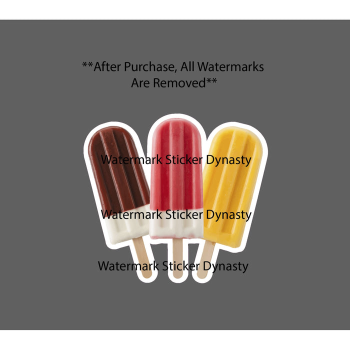 Popsicles Sticker Waterproof Decal Frozen Fruit Chocolate Banana Gift NEW