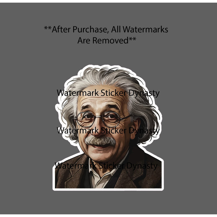 Albert Einstein Sticker Waterproof Decal Science History Smart E=MC2 Gift NEW