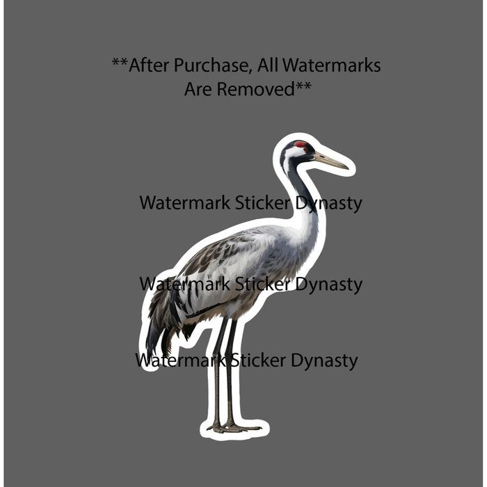 Crane Sticker Waterproof Decal Bird Animal Wetlands Swamp Pond Gift NEW