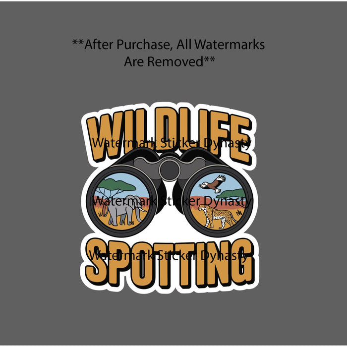 Wildlife Spotting Sticker Waterproof Decal Africa Cheetah Elephant Lion Gift NEW