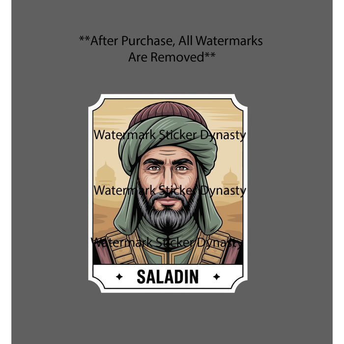 Saladin Sticker Waterproof Decal Sunni Muslim History Military Gift NEW