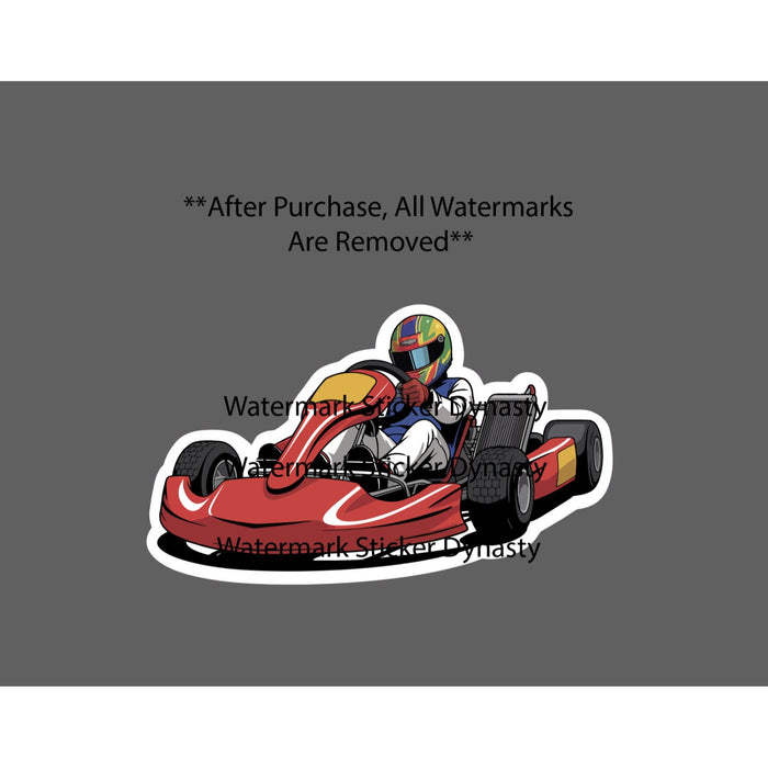 Go Cart Sticker Waterproof Decal Race Racing Sports Speed Gift NEW