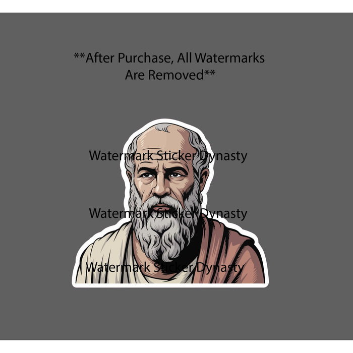 Socrates Sticker Waterproof Decal Greek Philosopher History Knowledge Gift NEW