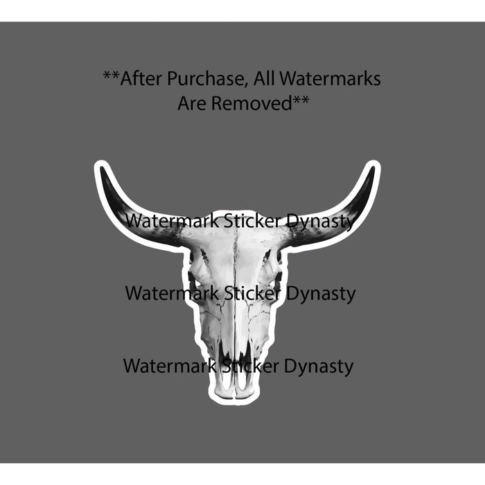 Bull Skull Sticker Waterproof Decal Realistic Farm Farmhouse Country Gift NEW
