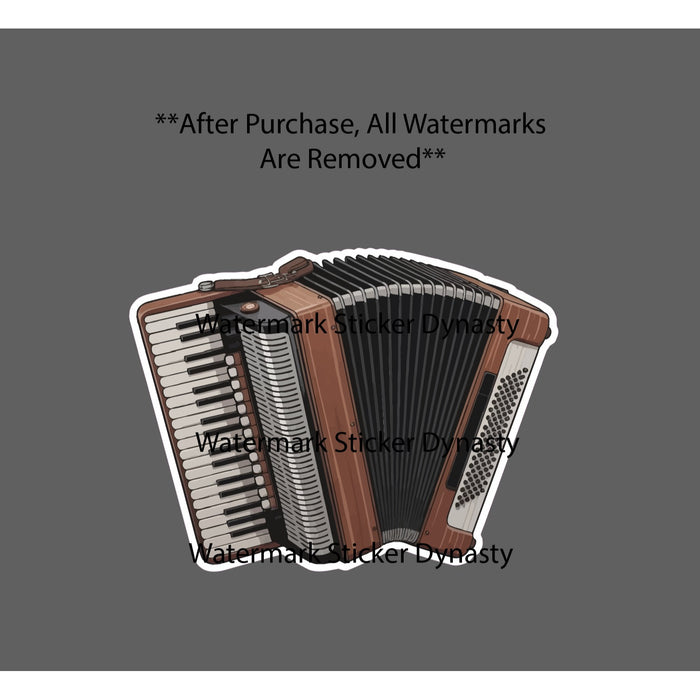 Accordion Sticker Waterproof Decal Music Instrument Band German Mexico Gift NEW