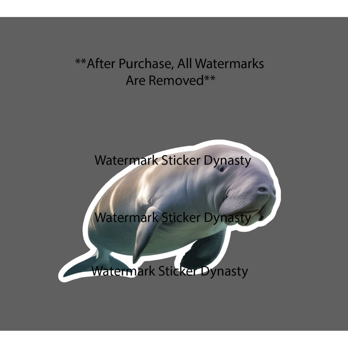 Dugong Sticker Waterproof Decal Animal Ocean Marine Life Tropical Gift NEW